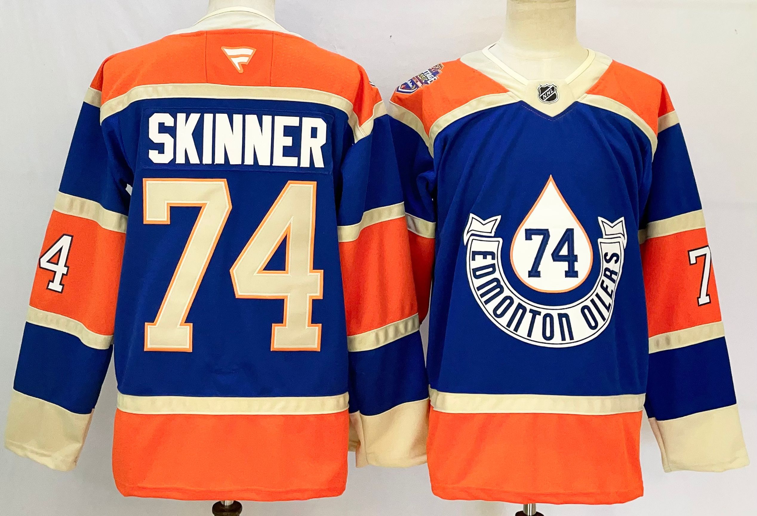 Men Edmonton Oilers #74 Skinner Blue 2025 Home Premier Player NHL Jersey->edmonton oilers->NHL Jersey